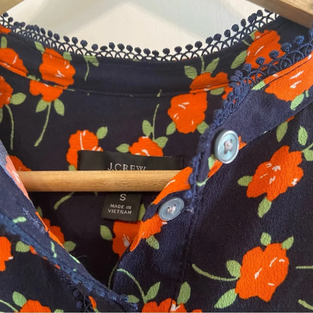 J. Crew Popover top in Poppy Fields